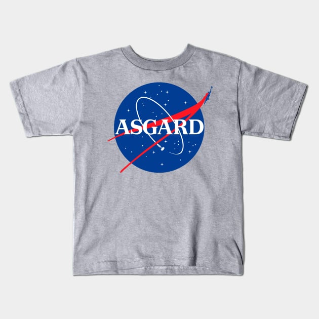 Asgard NASA Kids T-Shirt by artnessbyjustinbrown